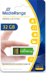 MediaRange USB Nano Stick 32GB m. Clamp function green