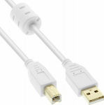 Cable USB InLine USB-A - USB-B 3 m White (34535W)