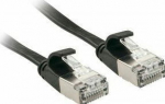 LINDY Patchkabel Cat6A U/FTP Flat band black 1.00m