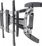 Manhattan TV & Monitor Mount (Clearance Pricing), Wall, Full Motion, 1 screen, Screen Sizes: 32-55", Black, VESA 100x100 to 400x400mm, Max 50kg, LFD, Tilt & Swivel with 3 Pivots, Lifetime Warranty - Clip - f&uuml;r LCD-TV / more curved LCD-TV - Aluminium  ...