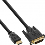 InLine HDMI zu DVI Adapter Kabel High Speed, schwarz - 1m