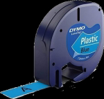 DYMO LetraTag-Band, plastic 12mm x 4m schwarz->blue