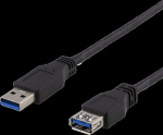 DELTACO USB 3.1 Gen1 Extension Black 2m