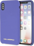 Karl Lagerfeld KLHCPXSLVOG Silicone Hardcase for iPhone X/Xs / violet