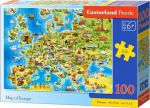 1565 Castorland Puzzle 100 Map of Europe CASTOR