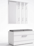 Topeshop WARDROBE OPAL II HANGER MIRROR CABINET NA SHOES / WHITE