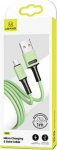 Cable USB Usams USB-A - microUSB 1 m Green (69871-MP)