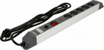 Power Strip Sthor 72372 Surge 5 sockets 3 m black and silver (72372)