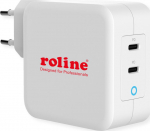 ROTRONIC-SECOMP Roline - Netzteil - 100 Watt - 5 A - PD 3.0, QC 3.0 - 2 Ausgabeanschlussstellen (USB-C)