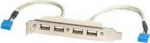 StarTech.com 4 PORT USB SLOT PLATE ADAPTER, 5 PACK