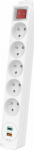 Listwa zasilająca Hama 5gn 5 sockets 1.4 m White (441337580000)