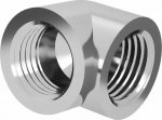 Barrow Adapter 90 Grad G1/4 Zoll IG auf G1/4 Zoll IG - silber