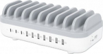 MANHATTAN 10-Port USB-Ladestation 120W wei&szlig;/grau