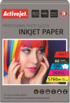 Activejet AP6-260GR200 Glossy photo paper; ideal for printing photos, colorful memories, 10x15; (A6; 200 pcs.)