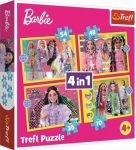Trefl Puzzle 4w1 Happy world Barbie TREFL
