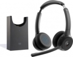 Cisco HEADSET 722 WIRELESS DUAL+STAND, CARBON BLACK USBA BUNDLE