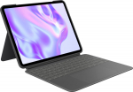 Log Logitech Combo Touch - Keyboard and folio envelope - With trackpad - hinterleuchtet - Apple Smart connector - QWERTY - Spanisch - Graphite - f&uuml;r Apple 13-inch iPad Pro (M4)