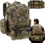 Extralink Military Backpack Tactical 4-in-1 School Travel Survival Bag 50L MIL-668