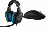 Headphones Logitech G432 Niebieskie (981-000770) + G PRO X SuperLight 2 (910-006630)