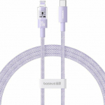 Kabel USB Baseus USB-C - Lightning 1 m Fioletowy (P10373001511-00)