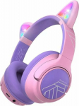 Headphones PowerLocus Bobo Cat Ears Kids purple