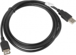 LANBERG USB-A Verl&auml;ngerungskabel M/F 2.0 1.8m schwarz