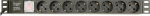 GEMBIRD Listwa zasilająca rack (PDU), 8 Schuko type sockets, 1U, 10A, wtyk C14 3m