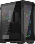 KRUX Heko - Midi Tower| czarna| no power supply| 2 x USB 2.0 1 x USB 3.2| 490x210x396|