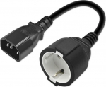 Qoltec Adapter IEC 320 C14 / SCHUKO | 0.15m