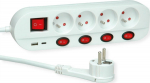 ROLINE power strip 4x UTE Individually switchable - Steckdosenleiste