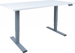 Desk ERGO OPTIMAL with 2 motor 160x80xH62-127cm, greyish white/silver-grey