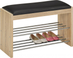 Shoe rack-bench BENO 79.5x30xH50cm, light oak