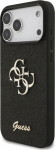 Guess PU Fixed Glitter 4G Metal Logo Case for Apple iPhone 17 Pro Max