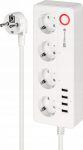 Power strip Kruger&amp,Matz 4 German sockets i 4xUSB 2100 mA Connect P6 Tuya