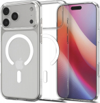 Kaitse&uuml;mbris Liquid Crystal (MagFit), Apple iPhone 17 Pro Max, l&auml;bipaistev valge MagSafe ringiga, Spigen