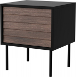 Cama MEBLE Bedside cabinet, 2 pcs. CORTINA 45x40x51 black/walnut