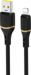 Kabel USB Dudao Kabel Dudao L25L 30W USB-A - Lightning z soft silicone braid Lightning 1m - czarny
