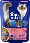 Bozita OptiVital jerky pieces for cats with beef in sauce 85g