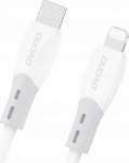 Kabel USB Dudao Kabel Dudao L25SX 30 W USB-C - Lightning z soft silicone braid 1 m - white
