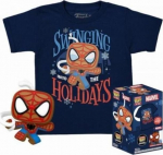 Funko Pocket Pop! & Tee (Child): Marvel - Gingerbread Spider-Man (Special Edition) Bobble-Head Vinyl Figure & T-Shirt (XL)
