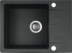 PYRAMIS LEFKADA sink (59x44) 1B 1D black + Lungo volcano Black Edition tap - 070261111LBE