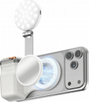 4smarts Magnetic phone holder 4smarts z photographic grip with a lighting lamp and wireless control white