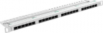 Lanberg Patch Panel 24 port 0.5U 19" kat.5E UTP szary - Patch Panel 19"/ 0.5U kat. 5e, 24 gray ports