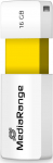 MediaRange USB-Stick 16GB USB 2.0 Slider yellow