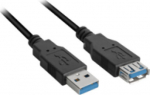 Sharkoon Kabel USB 3.0 Verl&auml;ngerung 2.0m schwarz