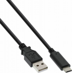 Cable USB InLine USB-A - USB-C 0.3 m Czarny (35737)