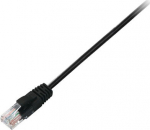 V7 CAT6 ETHERNET BLACK UTP 50CM, RJ45 100 COPPER SNAGLESS
