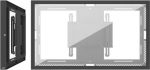 SMS Smart Media Solutions SMS 55L/P Casing Wall G2 BL | 55" | Landscape & Portrait | Wall | Protective glass | Svart | To order