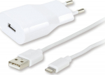 Vivanco laadija Lightning 2.4A 1.2m, valge (60018)