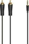 Kaabel Hama 3.5mm- 2 RCA, 1.5m, kullatud